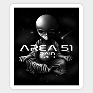 Area 51 Raid / Buddha Alien Sticker